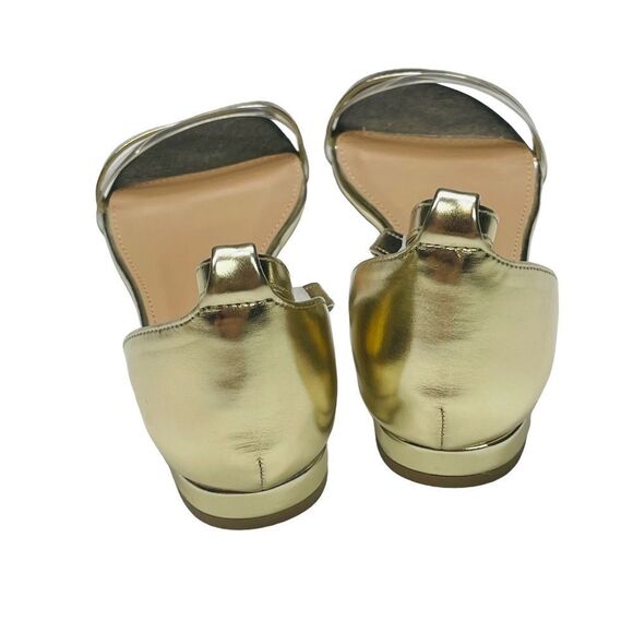 NIB JustFab Gold Gabbi Minimalist Sandals - Size 6.5 - Picture 11 of 16